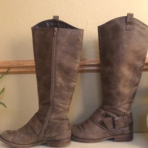 Brown riding boots